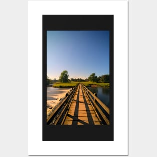 Bolton Abbey Bridge over the Flowing River Wharfe at Night 5613 A IMG Posters and Art